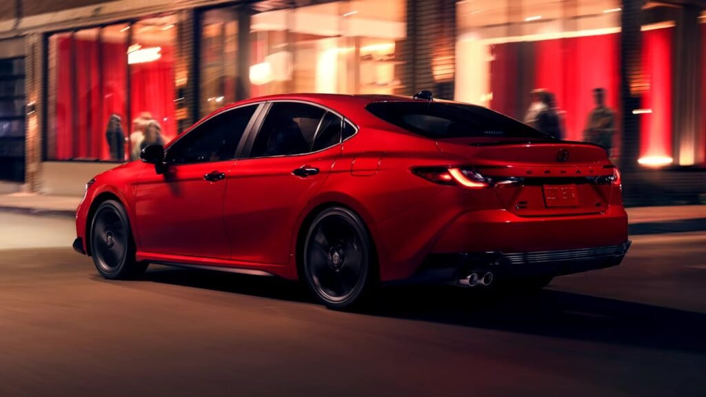Toyota Camry 2026 Hybrid Badge and Alloy Wheels.