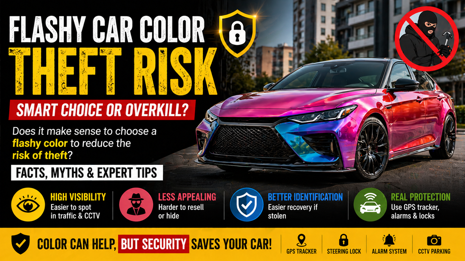 Do Flashy Car Colors Reduce Theft Risk