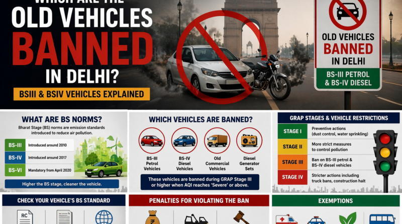 BS-III & BS-IV Vehicles Ban in Delhi