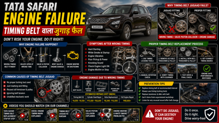 Tata Safari engine failure timing belt