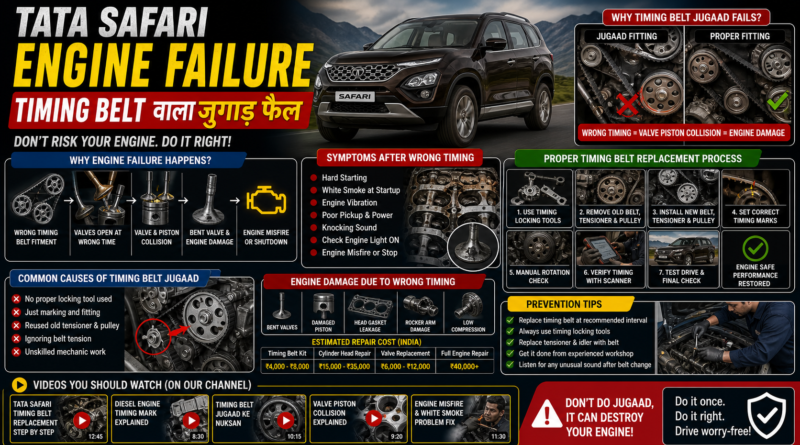 Tata Safari engine failure timing belt