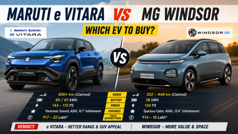 Maruti e-Vitara vs MG Windsor