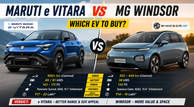 Maruti e-Vitara vs MG Windsor