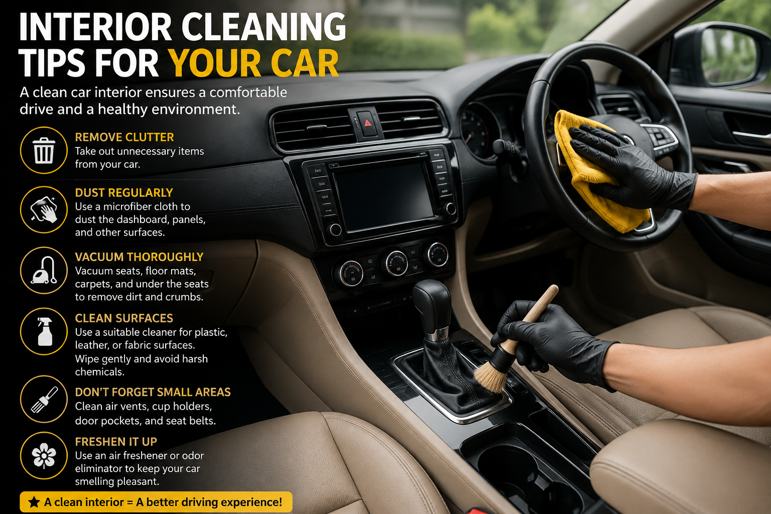 Interior Cleaning Tips for Your Car