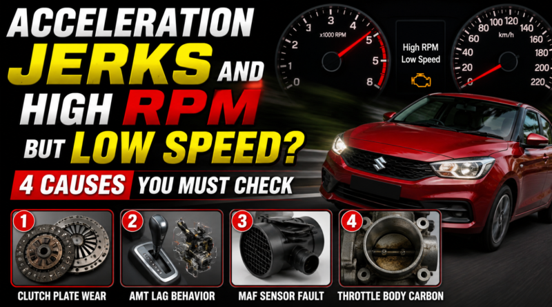 Acceleration Jerks and High RPM but Low Speed