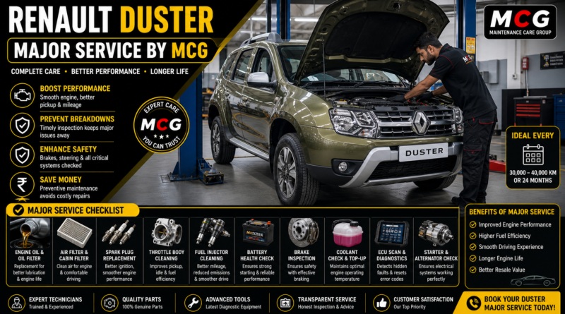 Renault Duster major service by MCG