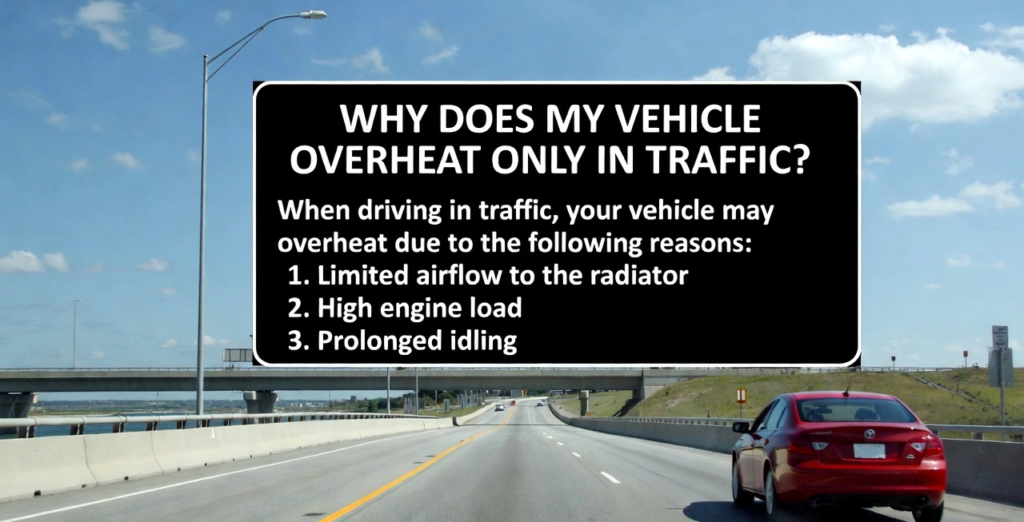 Captiva overheating in traffic