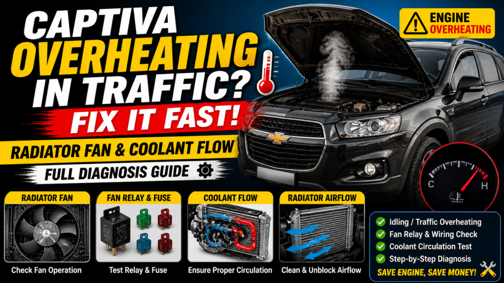 Captiva overheating in traffic