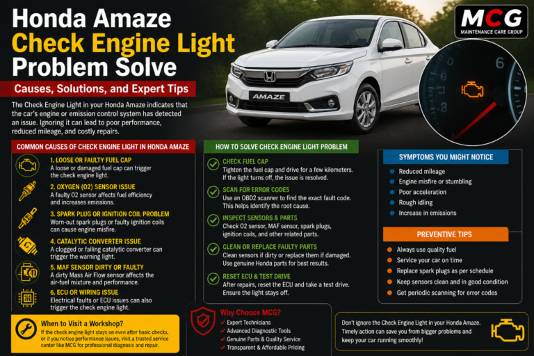 Honda Amaze check engine light problem