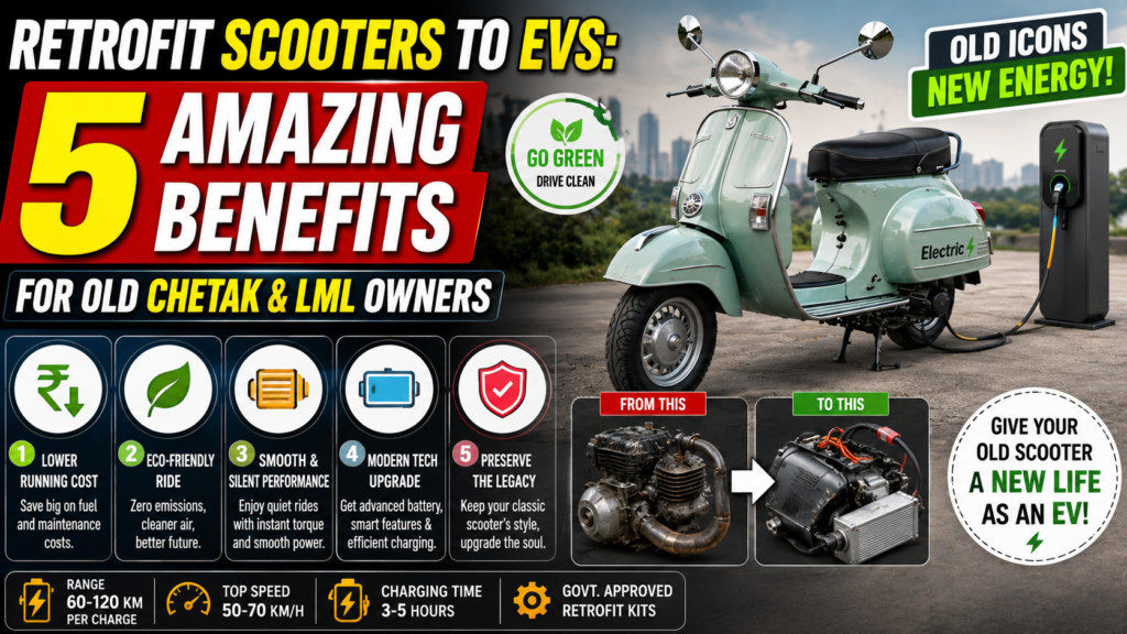 Retrofit scooters to EVs