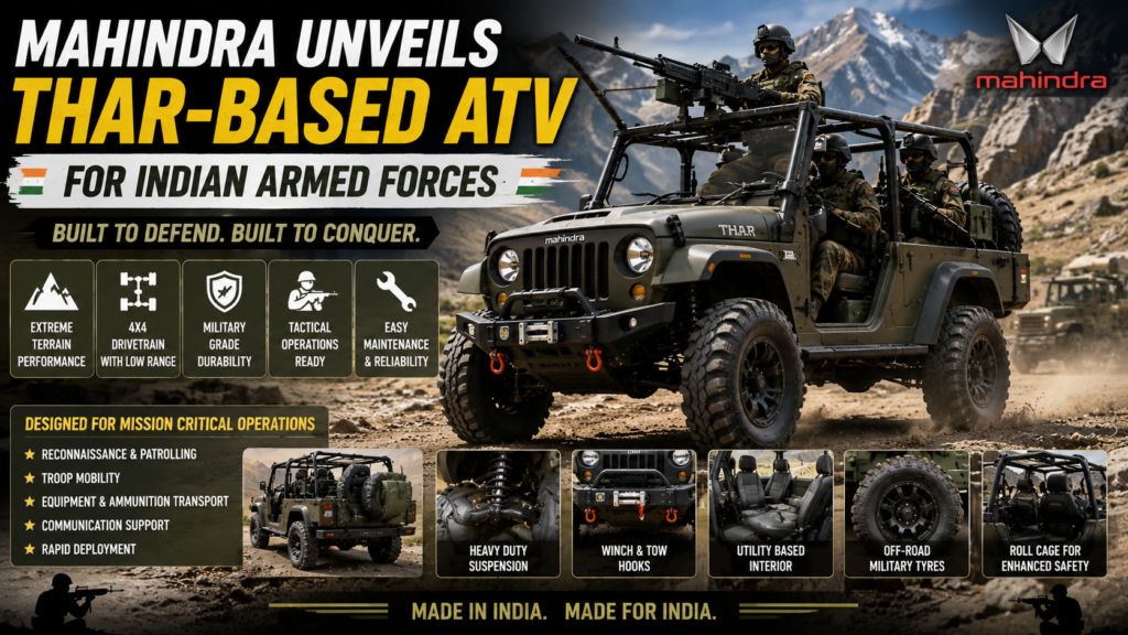 Thar-based ATV for Indian Armed Forces