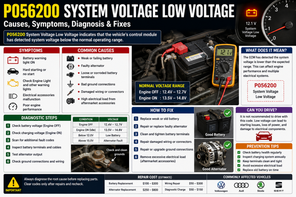 P056200 System Voltage Low Voltage