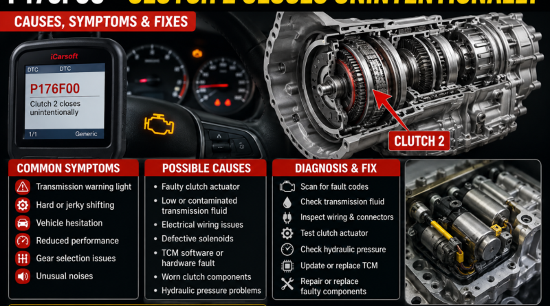 P176F00 Clutch 2 Closes Unintentionally