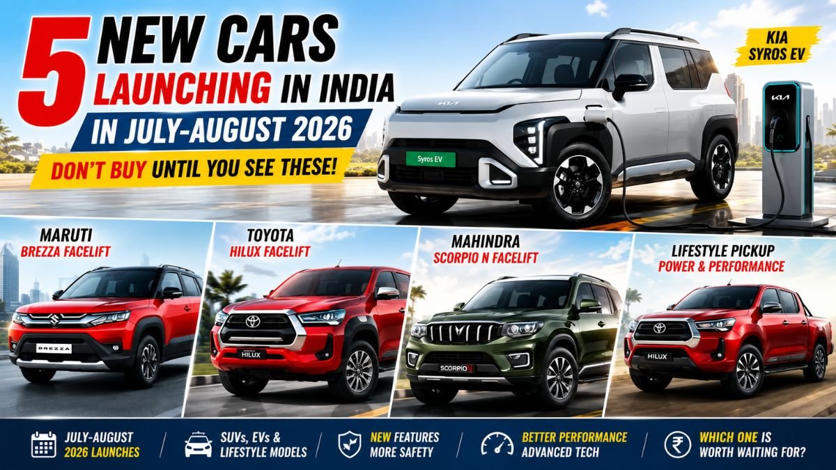 Top 5 New Cars Launching in India