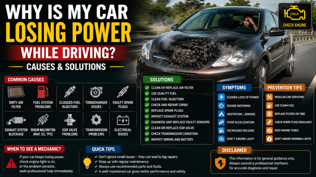 Why Is My Car Losing Power While Driving
