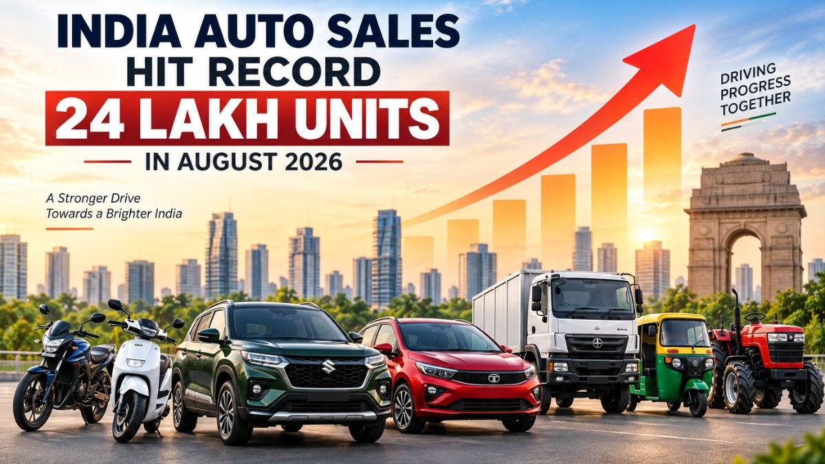 India Auto Sales Hit Record 24 Lakh Units in August 2026