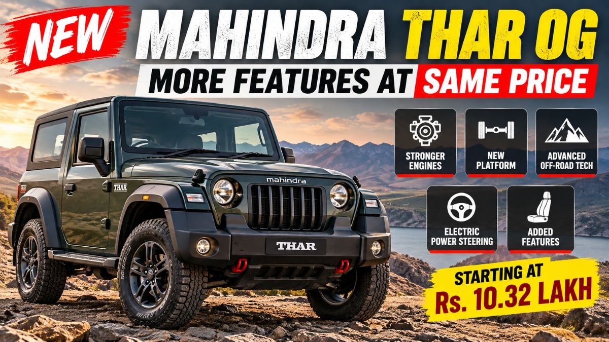 New Mahindra Thar OG Offers More Features At Same Price
