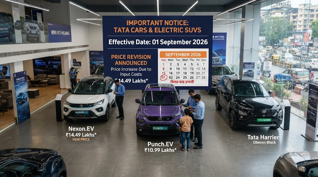 Tata Car Price Hike September 2026