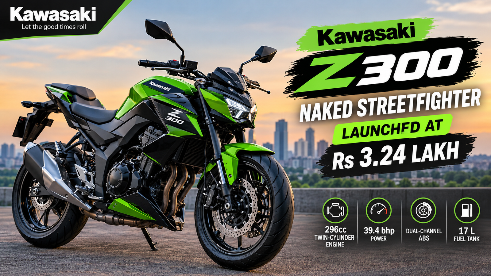 Kawasaki Z300 naked streetfighter