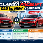 2026 Toyota Glanza Facelift Old vs New